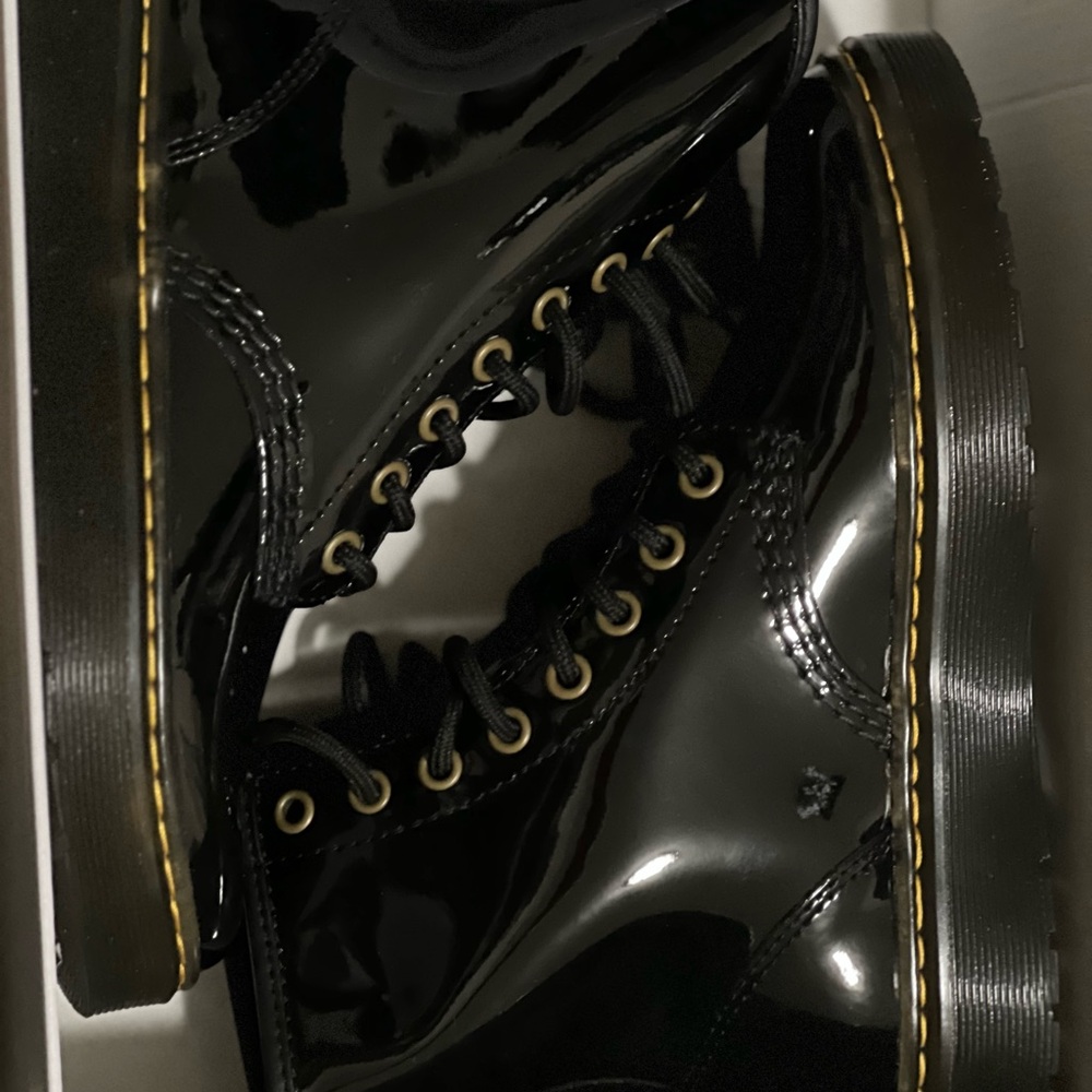 Dr. Martens Black Patent Leather Boots - Picture 12 of 12